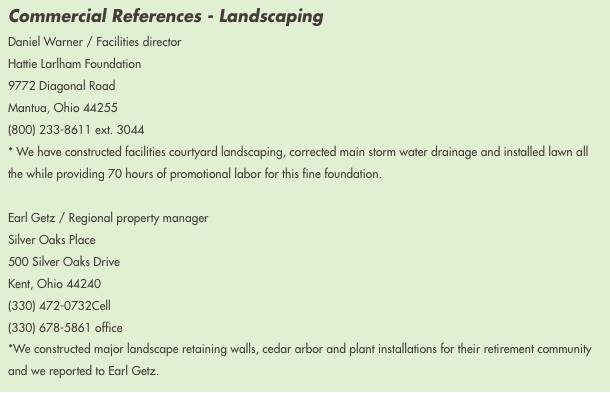 Commercial References - Landscaping